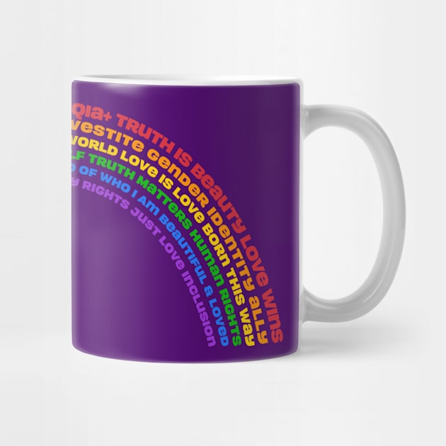 LGBTQ Pride Rainbow Made With Positive Messages by SeaLAD